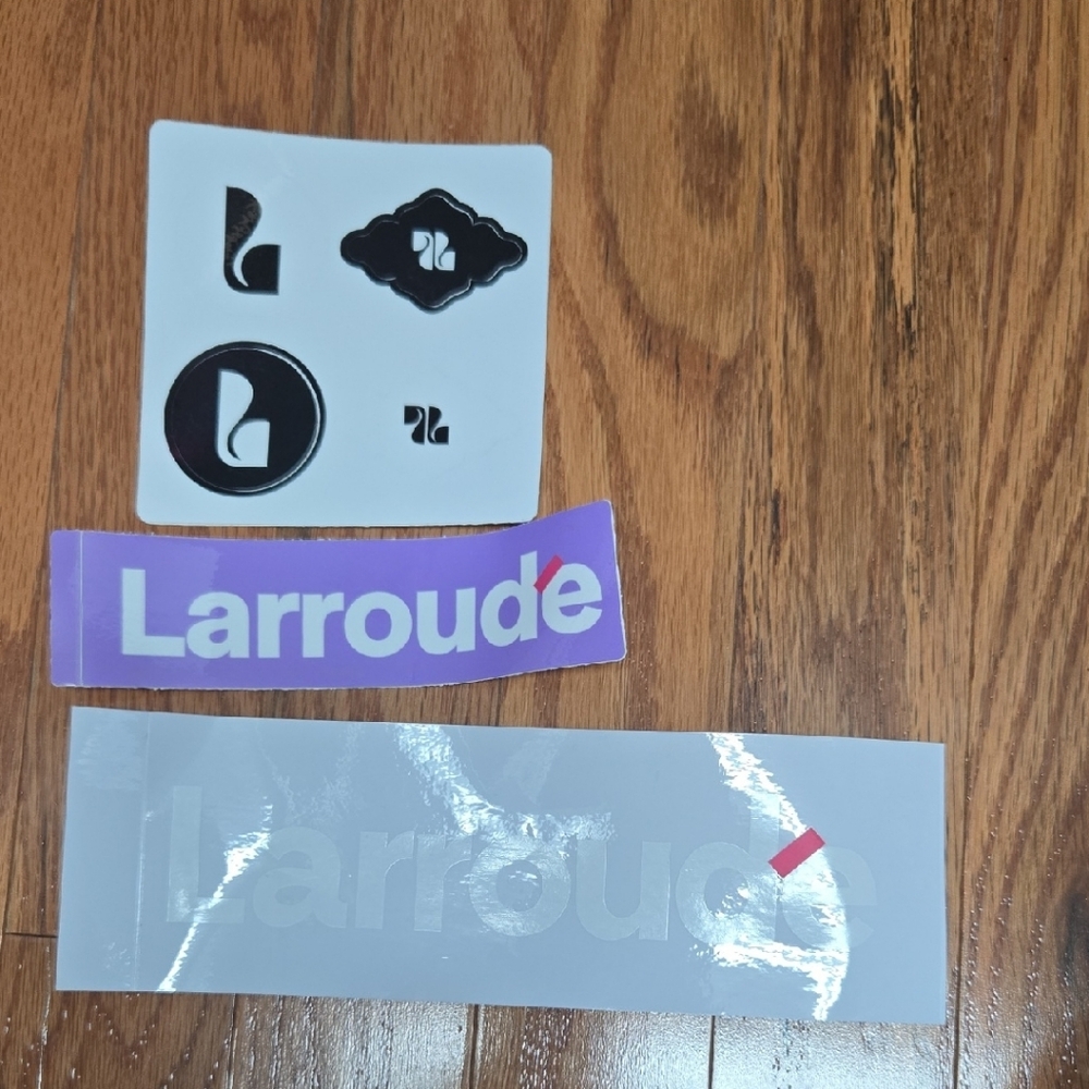 Larroude Black and Purple Stickers Contemporary Flair